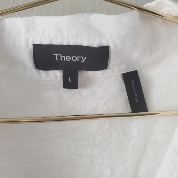 Theory Shrunken Shirt Button Up‎ Tank - Picture 4 of 6
